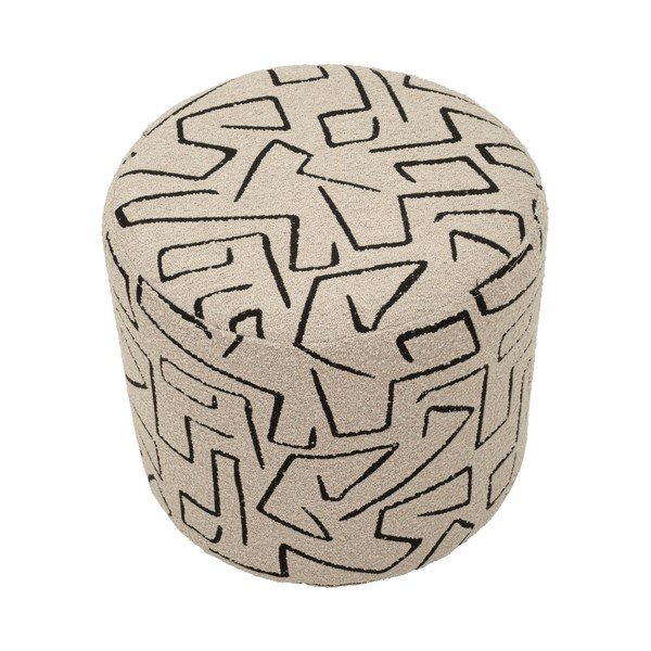 Béžový taburet z textilie bouclé Nairobi – Mauro Ferretti-image-3