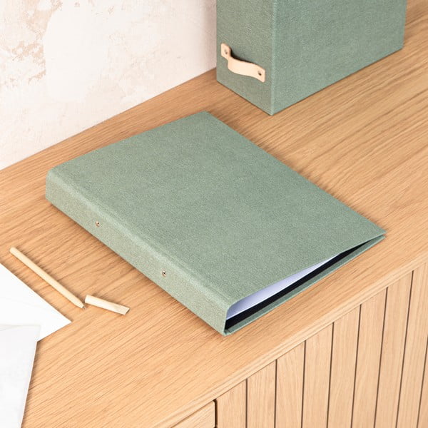 Zelený kartonový organizér Ringo Canvas Paper Laminate – Bigso-image-1