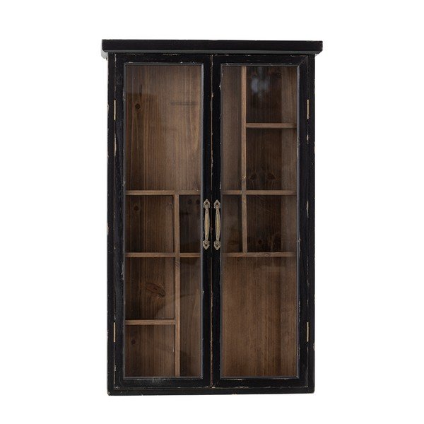 Černá závěsná vitrína z jedlového dřeva 50x80x14 cm Hazem – Bloomingville