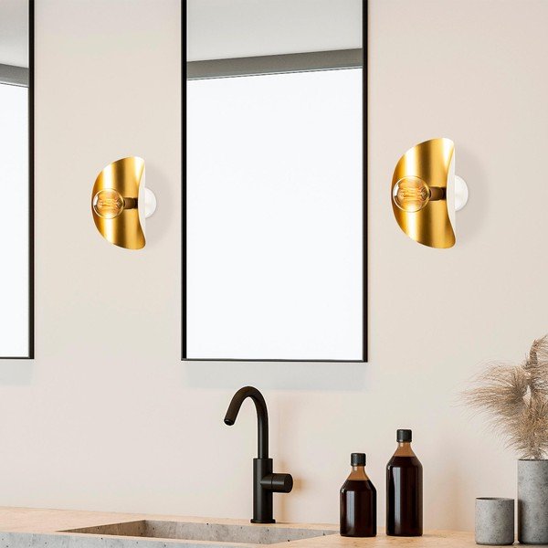 Nástěnné svítidlo v bílo-zlaté barvě Sivani – Opviq lights-image-1
