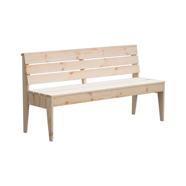 Dřevěná zahradní lavice v přírodní barvě Pool – Rojaplast