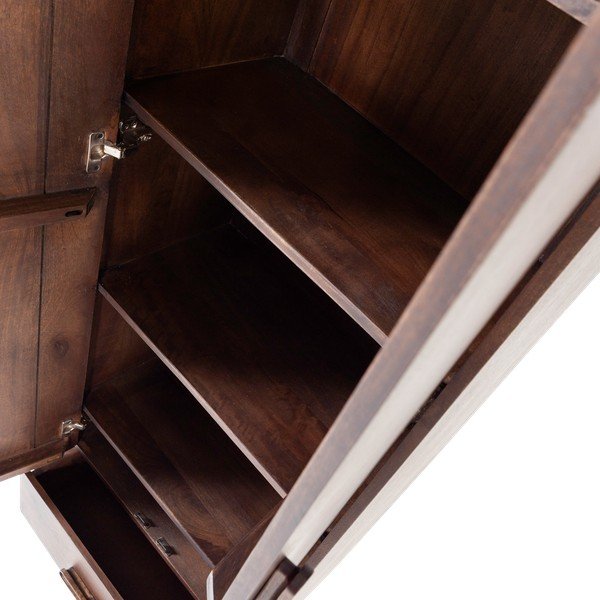 Skříňka z mangového dřeva v tmavě přírodní barvě 60x200x35 cm Liya – WOOOD-image-4