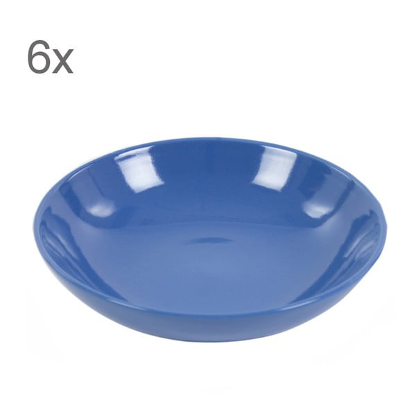 Sada 6 talířů Kaleidos 21 cm, modrá