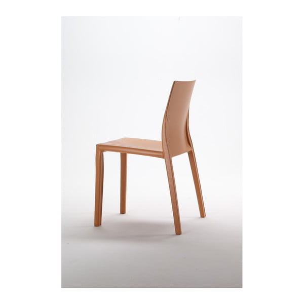 Oranžovo-hnědá  jídelní židle ITF Design Mama