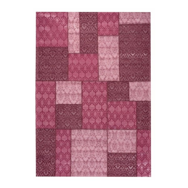 Růžový koberec Wallflor Patchwork, 75 x 150 cm
