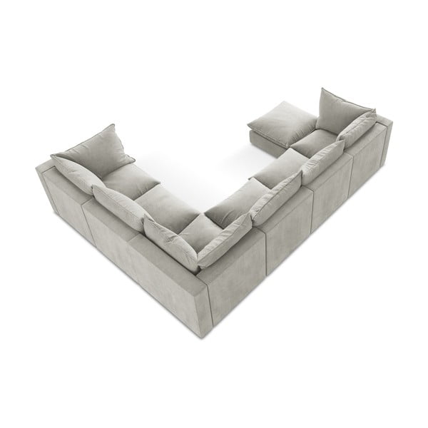 Světle šedá rohová pohovka (pravý roh/do "U") Manao – Makamii-image-3