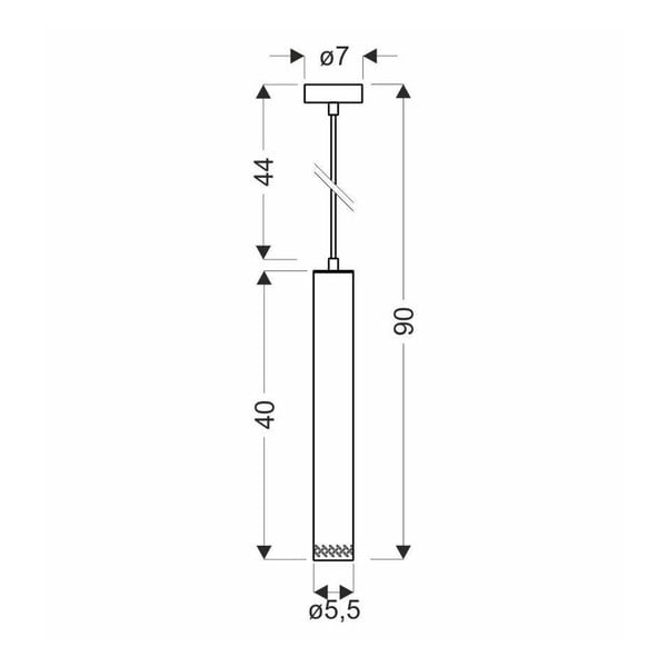Černé závěsné svítidlo s dřevěným stínidlem ø 7 cm Tubo – Candellux Lighting-image-2