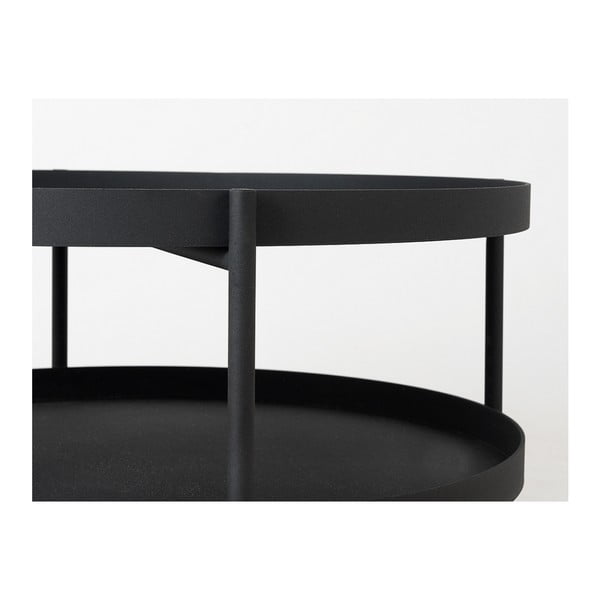 Černý konferenční stolek CustomForm Hanna, ⌀ 60 cm-image-4