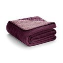 Tmavě růžový sametový prošívaný přehoz 220x240 cm Laila – AmeliaHome