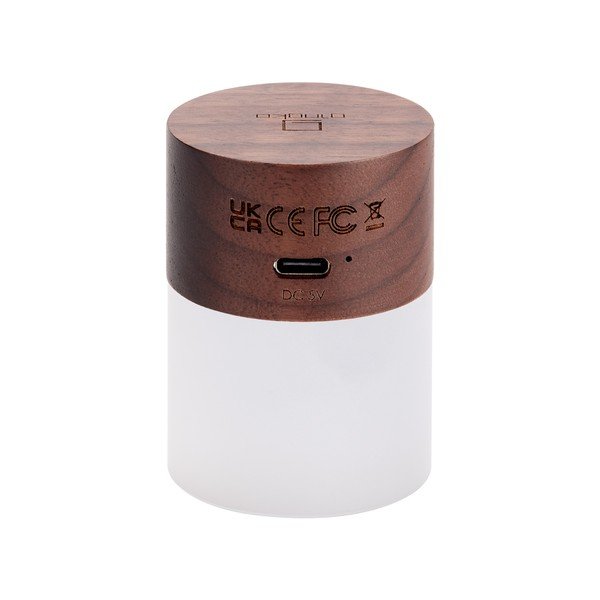 Tmavě hnědá LED stmívatelná stolní lampa se skleněným stínidlem (výška 6 cm) Lemelia – Gingko-image-3