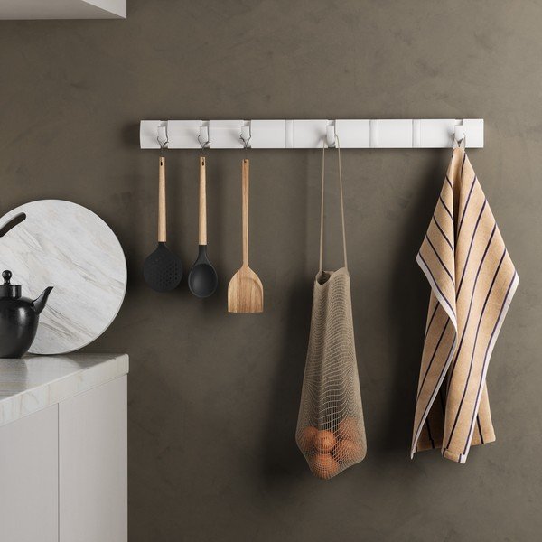 Matně bílý nástěnný věšák z borovicového dřeva 81 cm Flip – Umbra-image-3