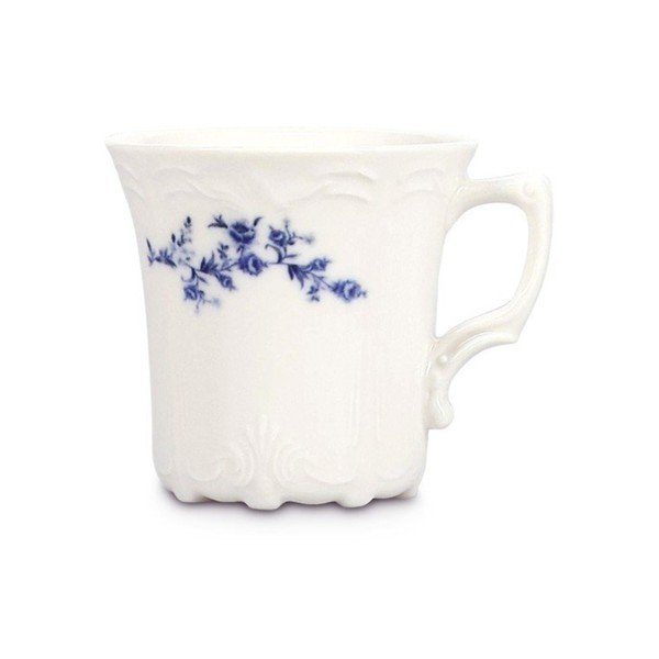 Bílý/modrý porcelánový šálek na cappuccino 200 ml Retro – BonBistro