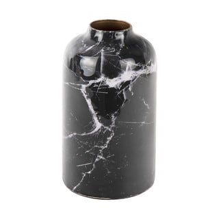 Černo-bílá železná váza PT LIVING Marble, výška 15 cm