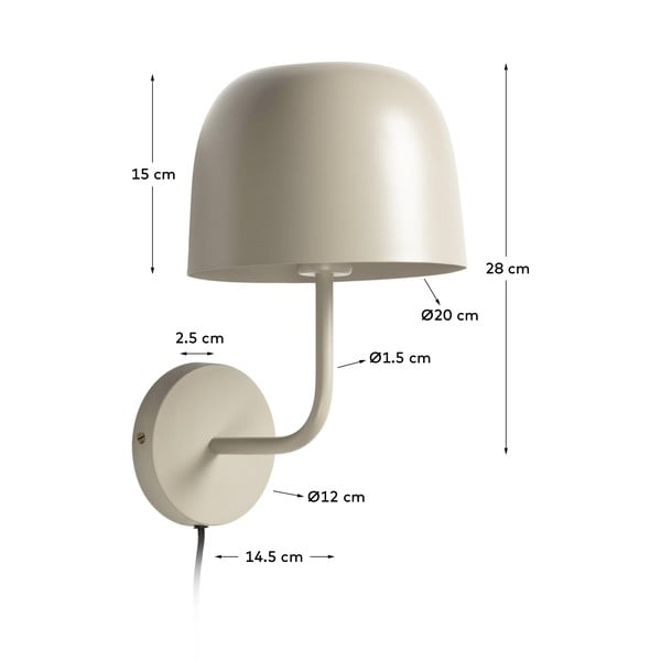 Béžová nástěnná lampa Kave Home Alish-image-2