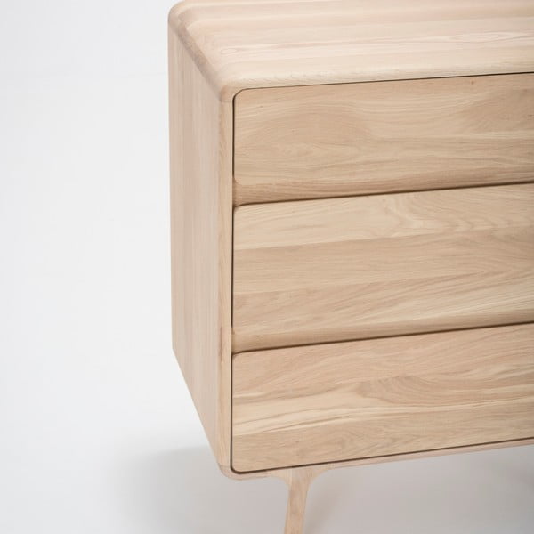 Komoda z masivního dubového dřeva se 3 zásuvkami Gazzda Fawn-image-4