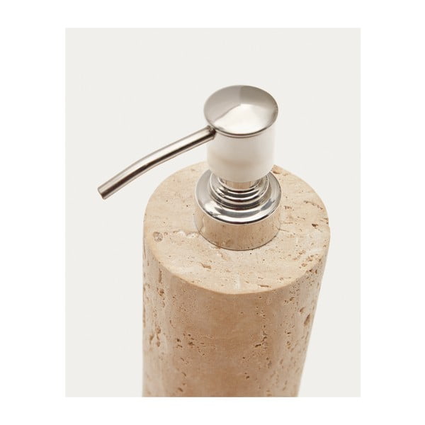 Béžový kamenný dávkovač mýdla Macre – Kave Home-image-3