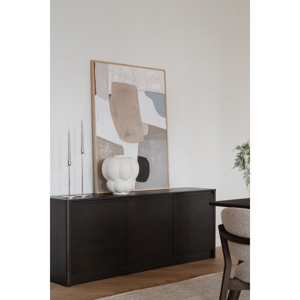 Komoda v dekoru dubu v tmavě přírodní barvě 180x70x40 cm Melstone – Rowico-image-1