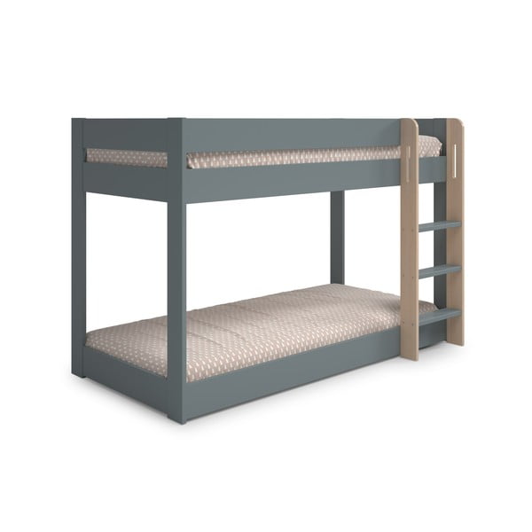 Patrová dětská postel šedozelená s roštem 90x190 cm Angel – Marckeric-image-3