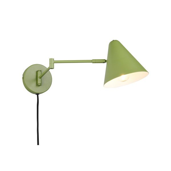 Zelené nástěnné svítidlo s ohybatelnou konstrukcí do zásuvky ø 15 cm Cosima – Trio-image-2