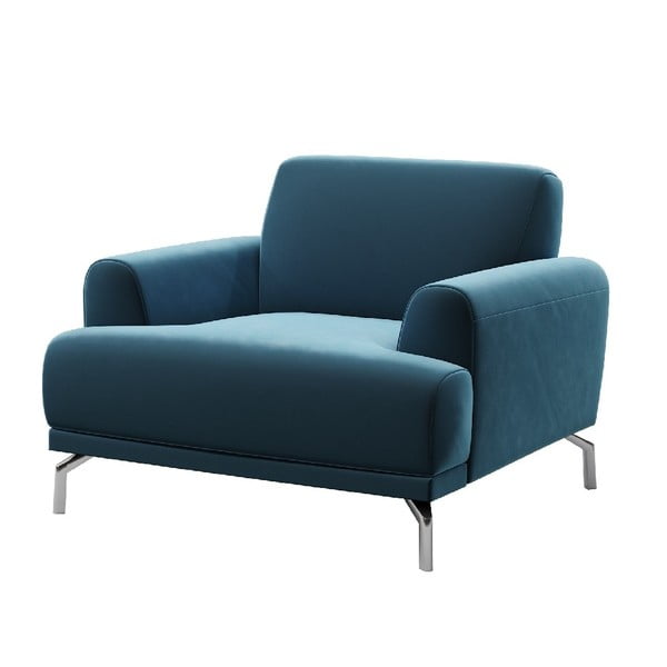 Modré sametove křeslo MESONICA Puzo-image-2