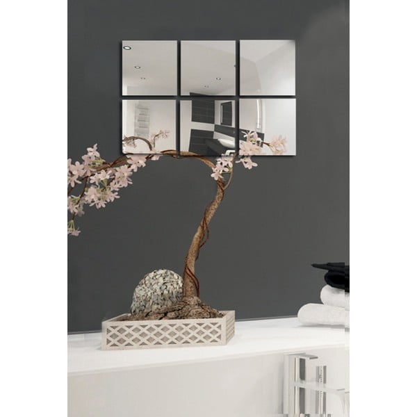 Nástěnná zrcadla v sadě 6 ks 10x10 cm – MSV-image-1