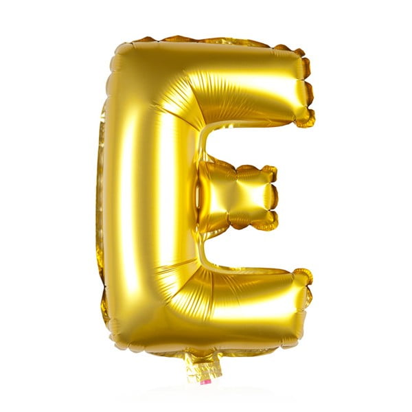 Balónek E zlaté, 30 cm