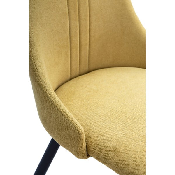 Žluté jídelní židle v sadě 4 ks Mani – Marckeric-image-1