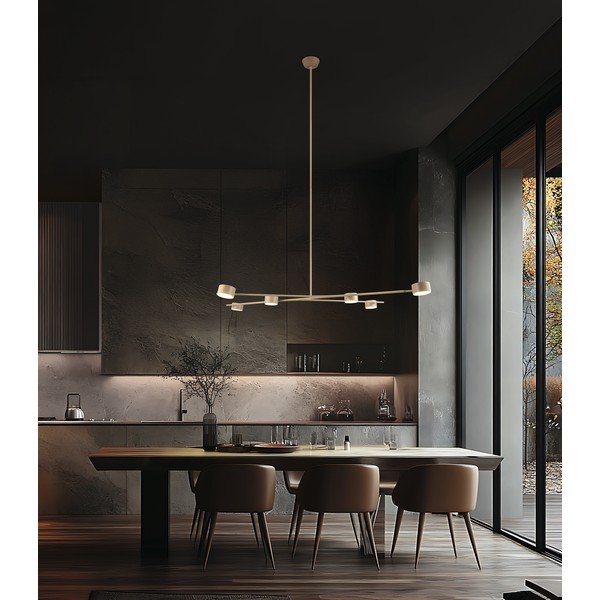 Béžové kovové závěsné svítidlo Coda – Trio Select-image-1