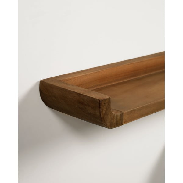 Police z teakového dřeva v přírodní barvě v sadě 2 ks 50 cm Shamel – Kave Home-image-2