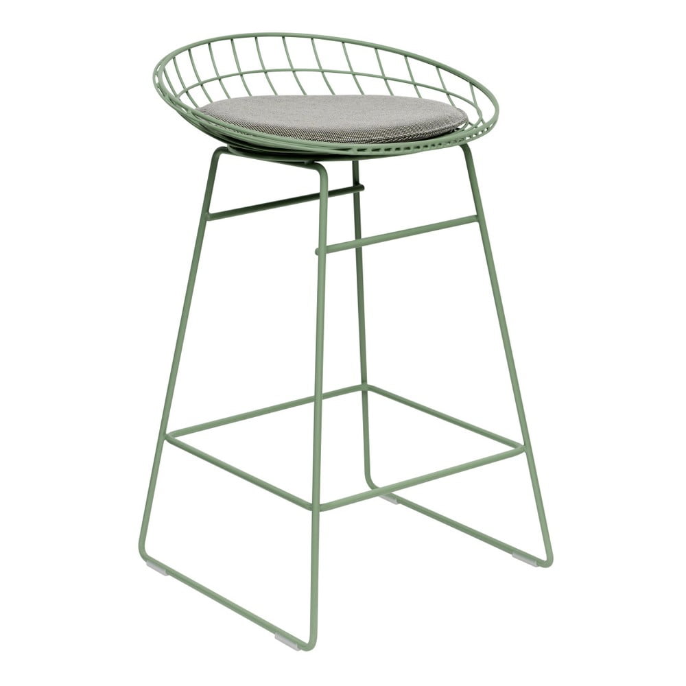 Zelená drátěná stolička s podsedákem Pastoe, 64 cm
