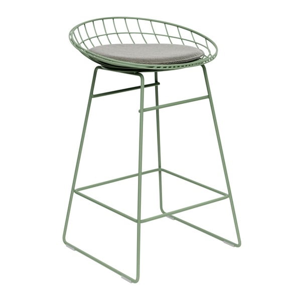 Zelená drátěná stolička s podsedákem Pastoe, 64 cm