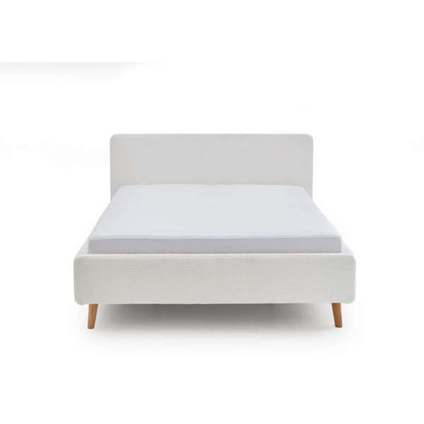 Bílá čalouněná dvoulůžková postel bez roštu 160x200 cm Mattis – Meise Möbel-image-3