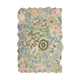 Zelený ručně tkaný vlněný koberec 120x170 cm Bryony Shaped Floral – Flair Rugs