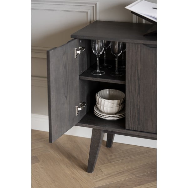 Hnědá nízká komoda v dekoru dubu 150x85 cm Filippa – Rowico-image-4