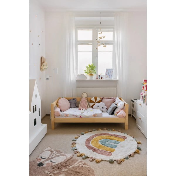 Dětský ručně vyrobený koberec Nattiot Rainbow, ø 110 cm-image-1