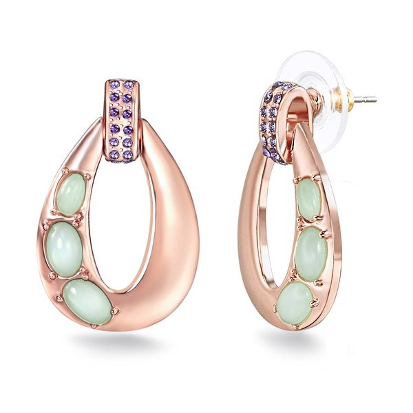 Náušnice s krystaly Swarovski Saint Francis Crystals Mint Drop
