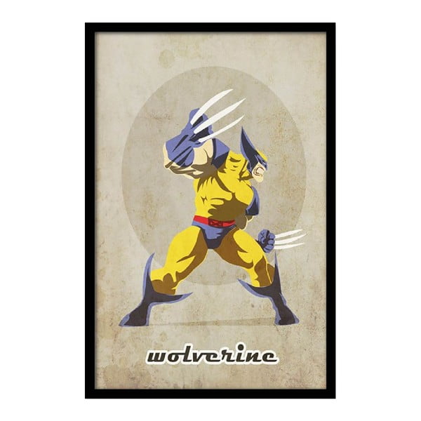 Plakát Angry Wolverine, 35x30 cm