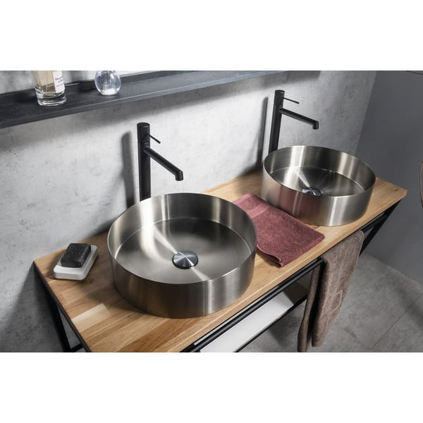 Matně černá stojánková umyvadlová baterie Solaris – Sapho-image-4