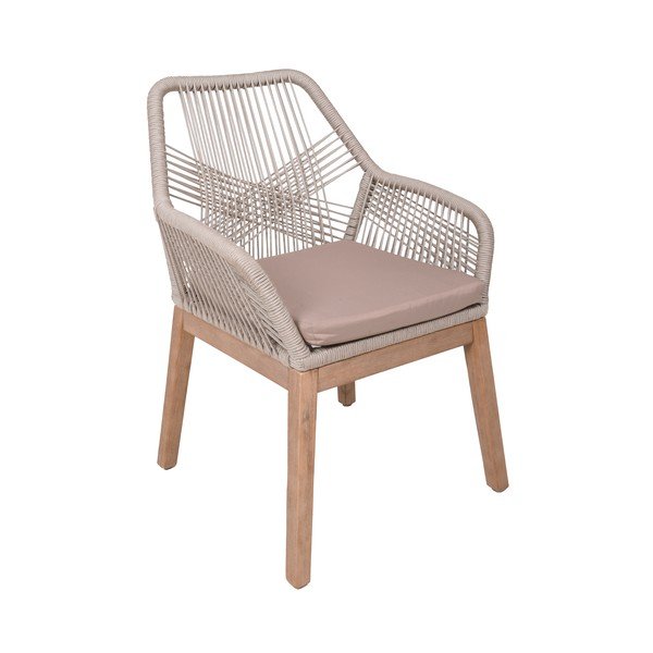 Béžová dřevěná zahradní židle Pomona – Garden Pleasure