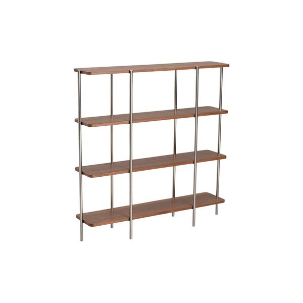 Regál v dekoru ořechu v tmavě přírodní barvě 120x120x30 cm Lyllo – Ellos Home