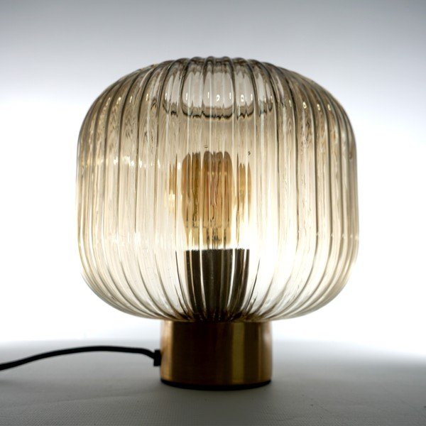 Hnědá stolní lampa SULION Garbo, výška 23,5 cm-image-2