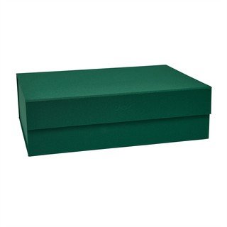 Tmavě zelený kartonový úložný box s víkem 45x33x15 cm Hako – OYOY Living Design