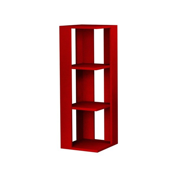 Červená rohová knihovna Mobito Design Nati