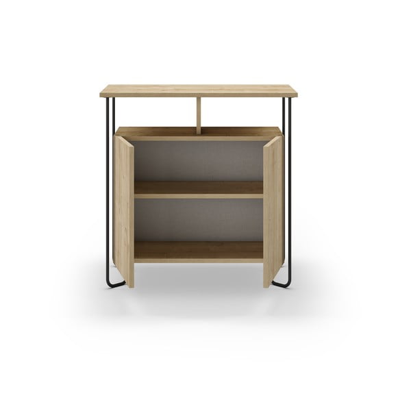 Skříňka v dekoru dubu v přírodní barvě 80x80 cm Dilly – Marckeric-image-2