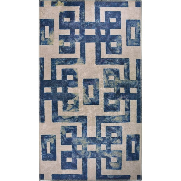 Modrý/béžový koberec 80x50 cm - Vitaus