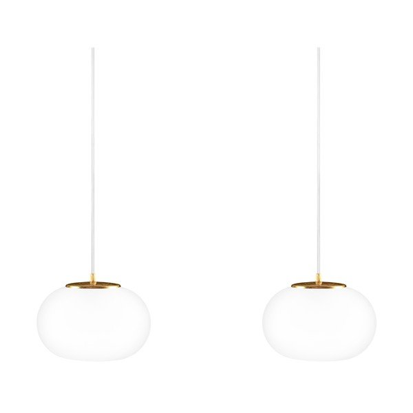 Dvojité svítídlo Dosei Elementary, opal matte/gold/white/gold-image-2