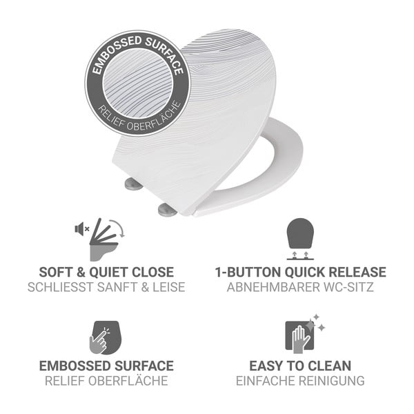 Záchodové prkénko s automatickým zavíráním 38 x 44,5 cm Menin – Wenko-image-4