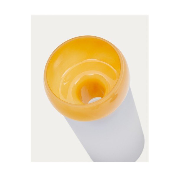 Žlutá skleněná váza (výška 30,5 cm) Kelse – Kave Home-image-2