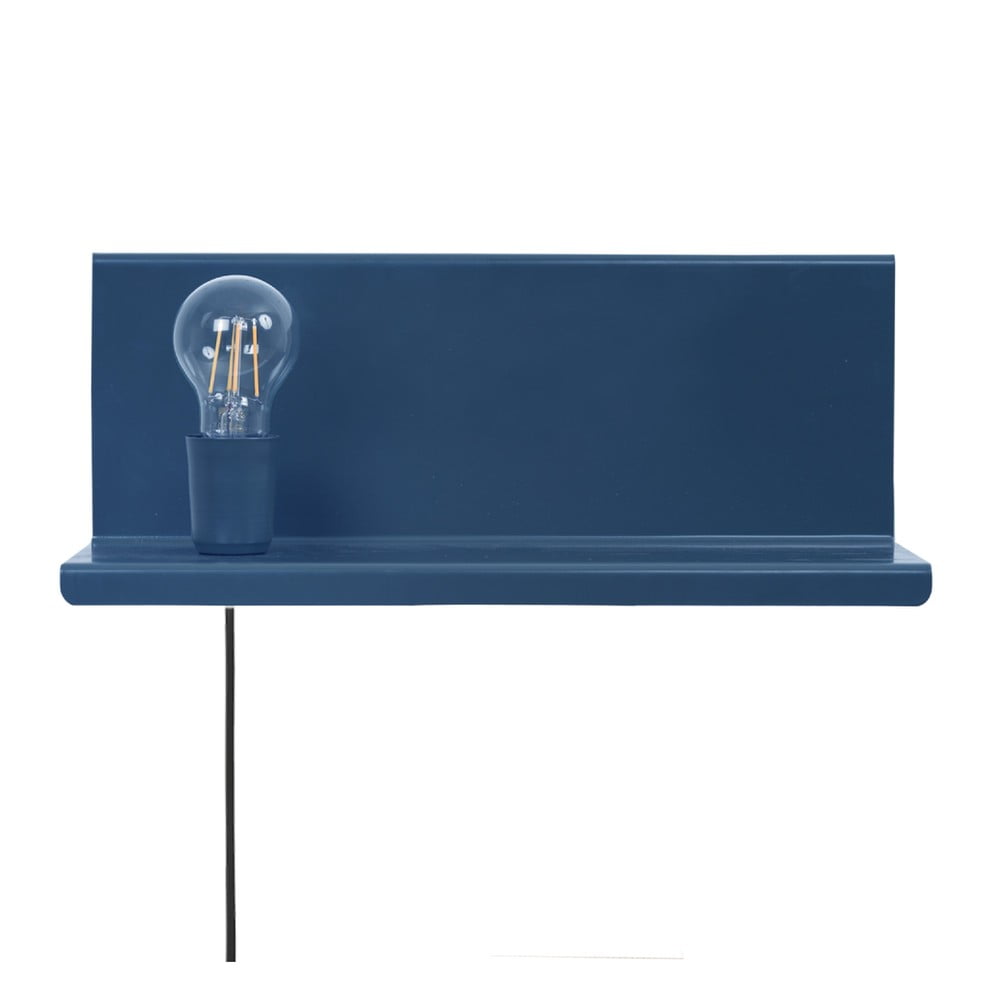 Modré nástěnné svítidlo s poličkou Homemania Decor Shelfie2