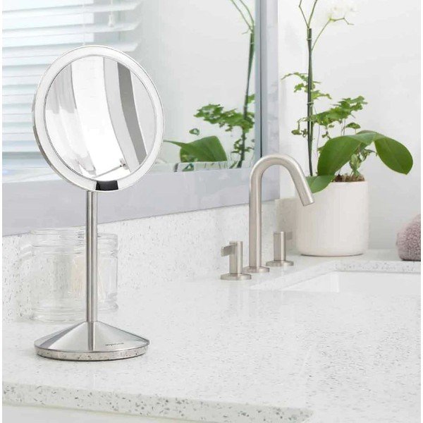 Kosmetické zvětšovací zrcadlo s osvětlením (10x) ø 12 cm Travel – simplehuman-image-1